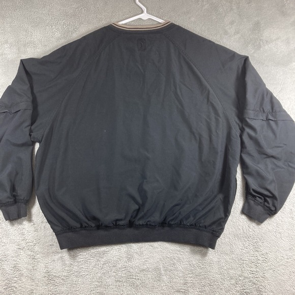 PGA Tour Windbreaker Jacket Adult Large Black Golf Pullover Zip Off Long Sleeves - Picture 14 of 16